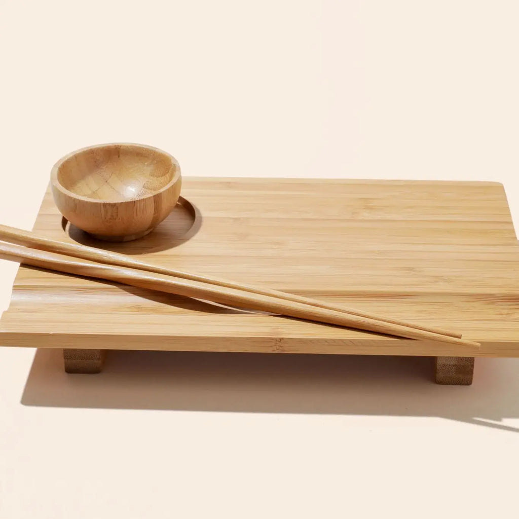 Bamboo Sushi Plate Gift Set