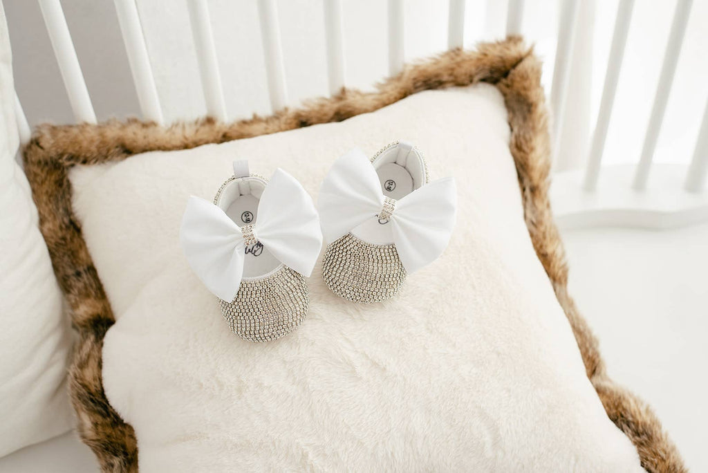 Crystal Baby Shoes with Matching Headband
