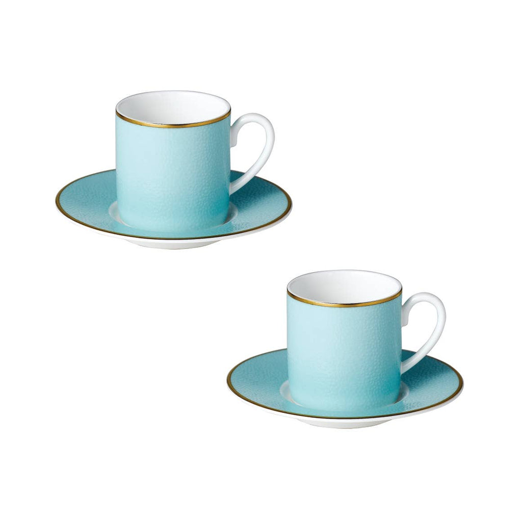 Charlotte - Set of Two Espresso Cups & Saucers