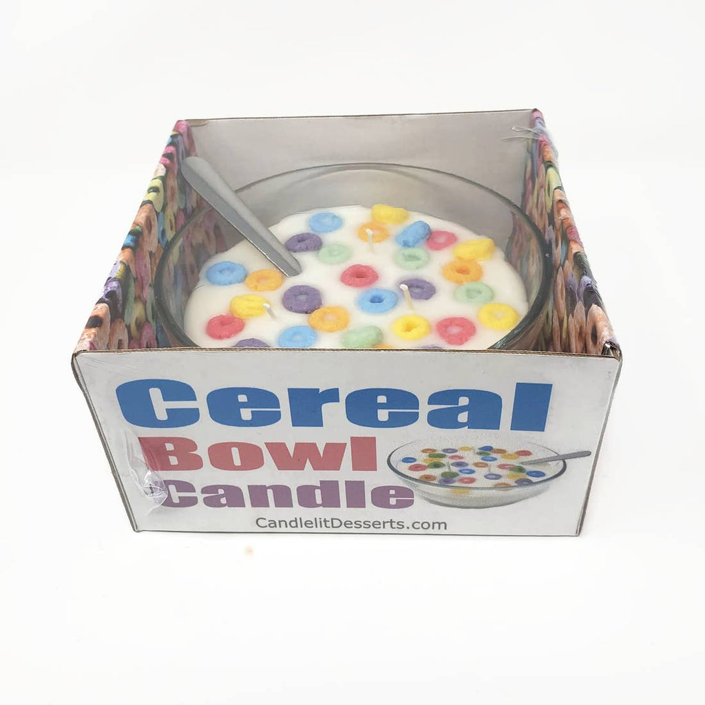 Fruit Loop Style Cereal Bowl Candle
