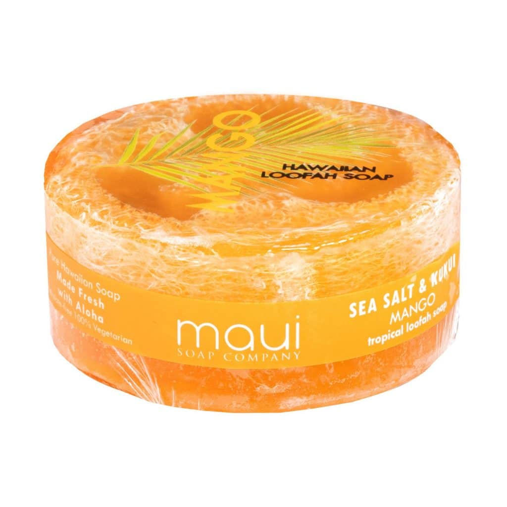 Loofah Soap – Mango with Sea Salt & Kukui Oil – Maui Soap Co.