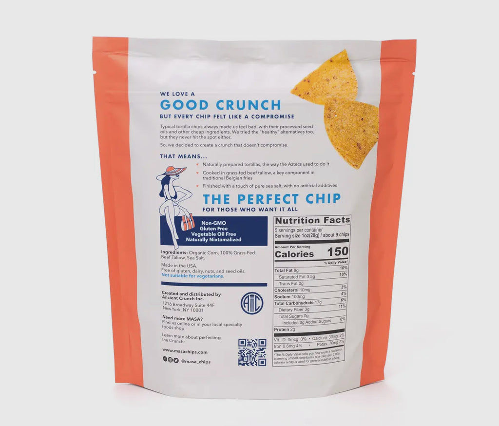 Masa Traditional Tortilla Chips, 5oz Bag