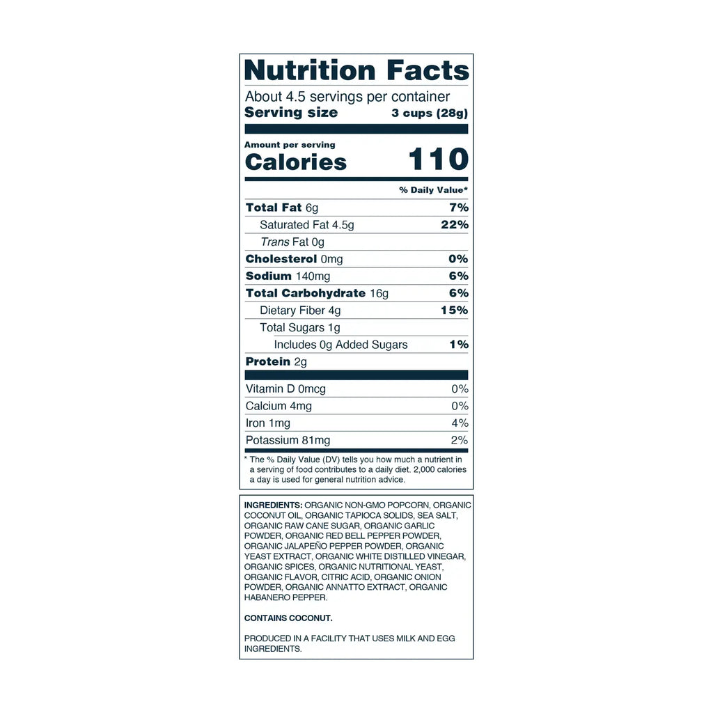 Organic Popcorn, Fiery Hot 4.6 oz