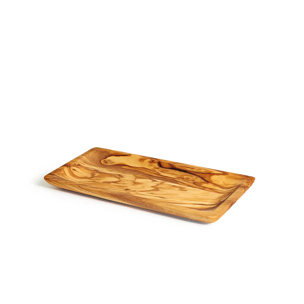 Small Olive Wood Rectangular Plate