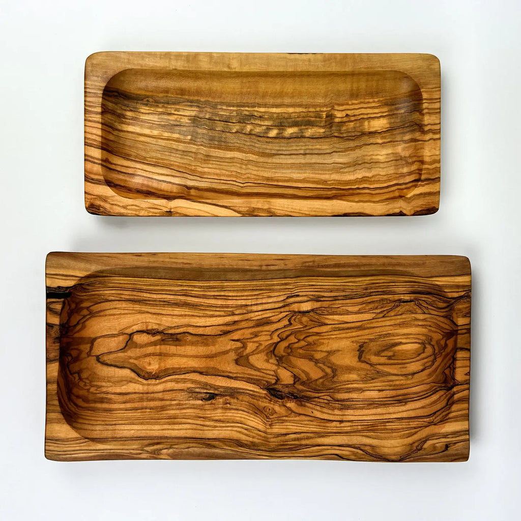 Large Olive Wood Rectangular Plate