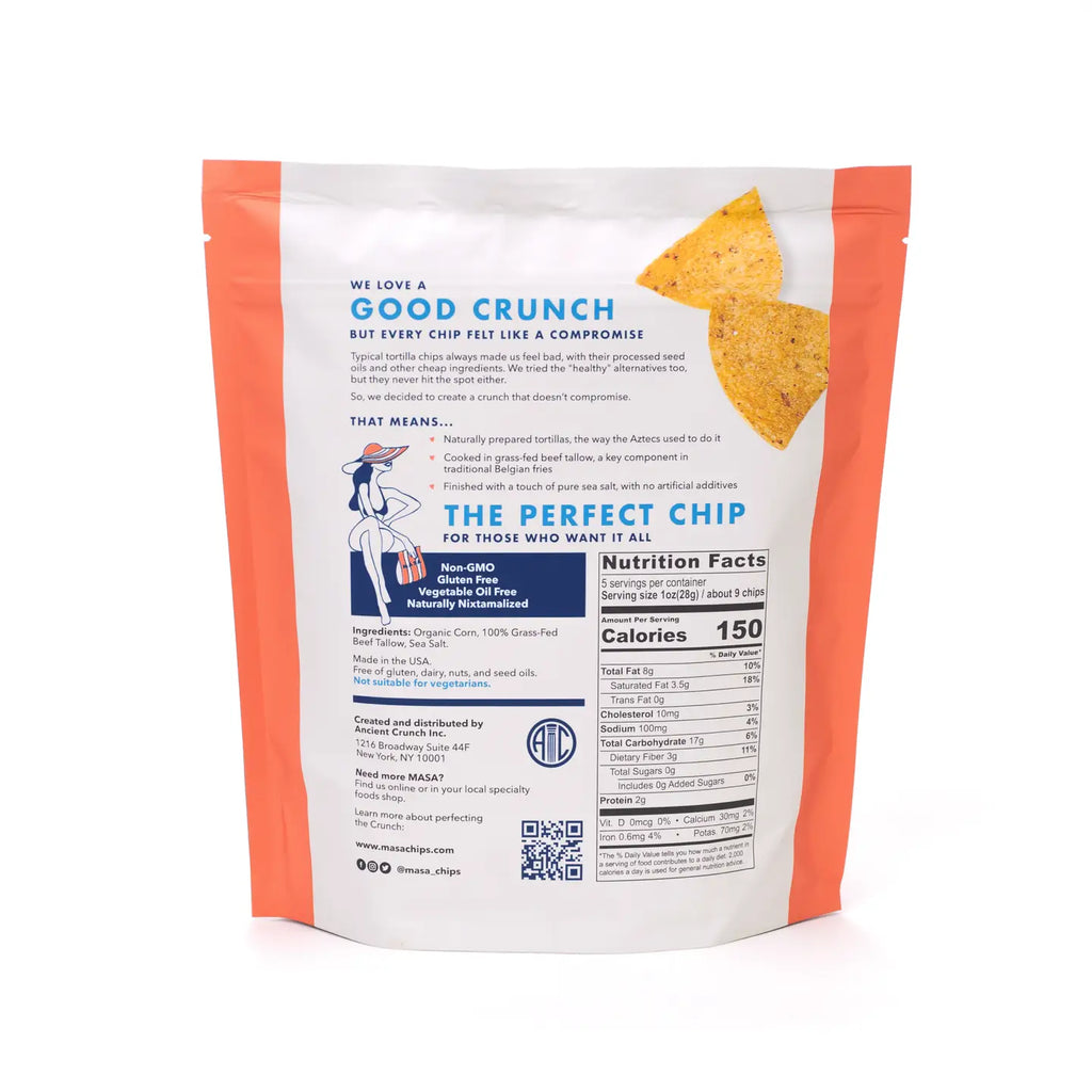 Masa Traditional Tortilla Chips, 5oz Bag