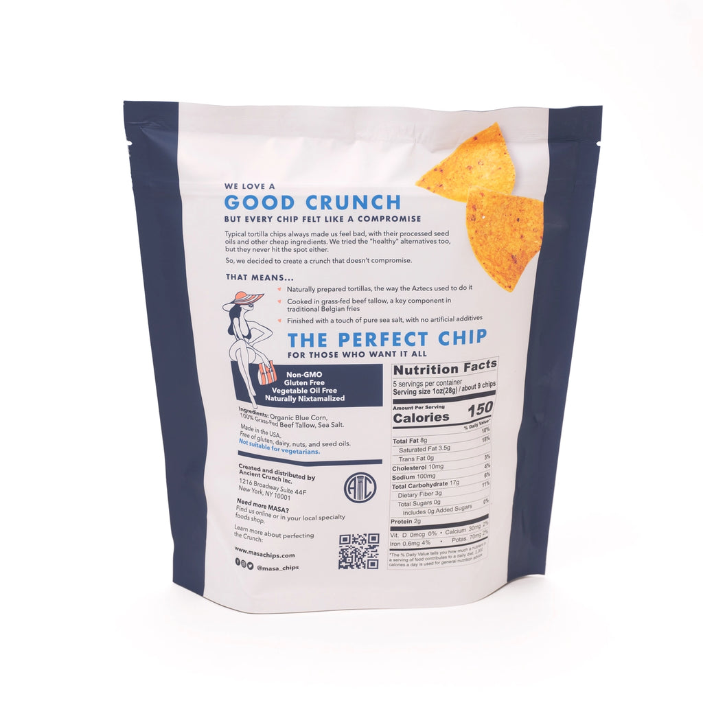 Masa Tortilla Chips - Blue, 5oz Bag