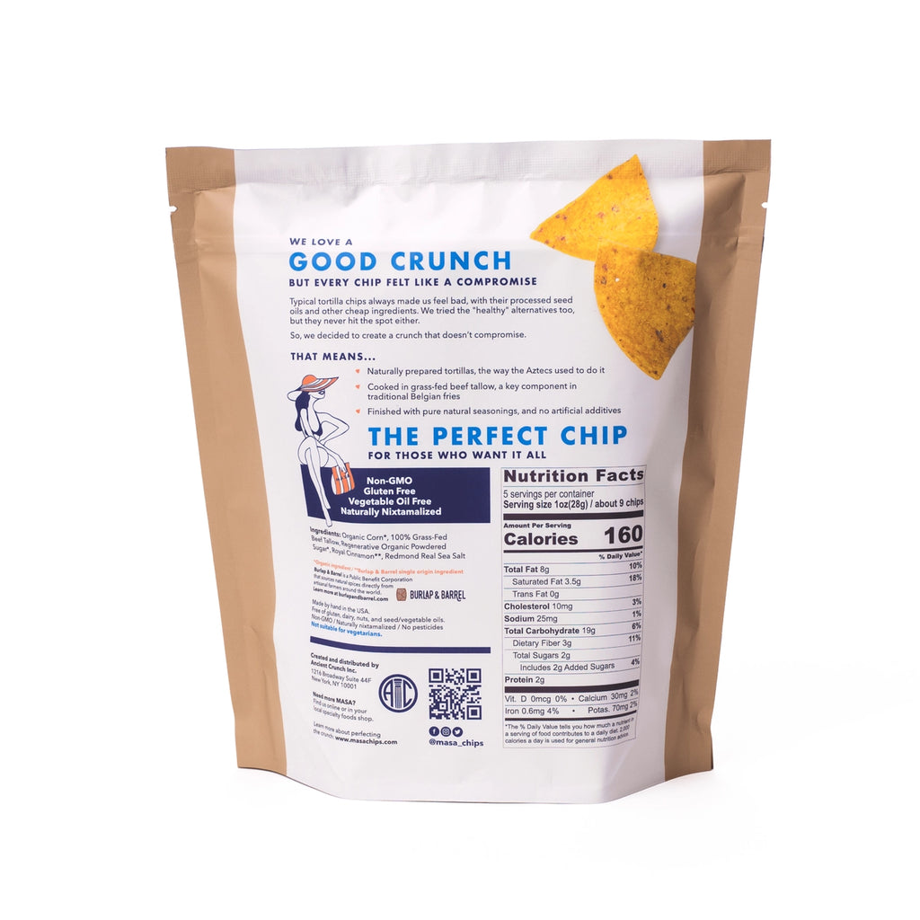 Masa Tortilla Chips - Churro, 5oz Bag