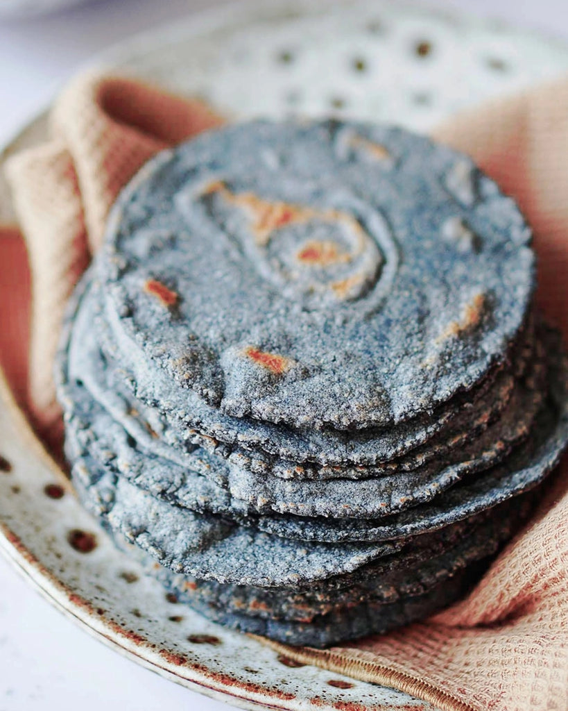 Blue Corn Tortilla Heirloom (1/2 lb) Gf,V