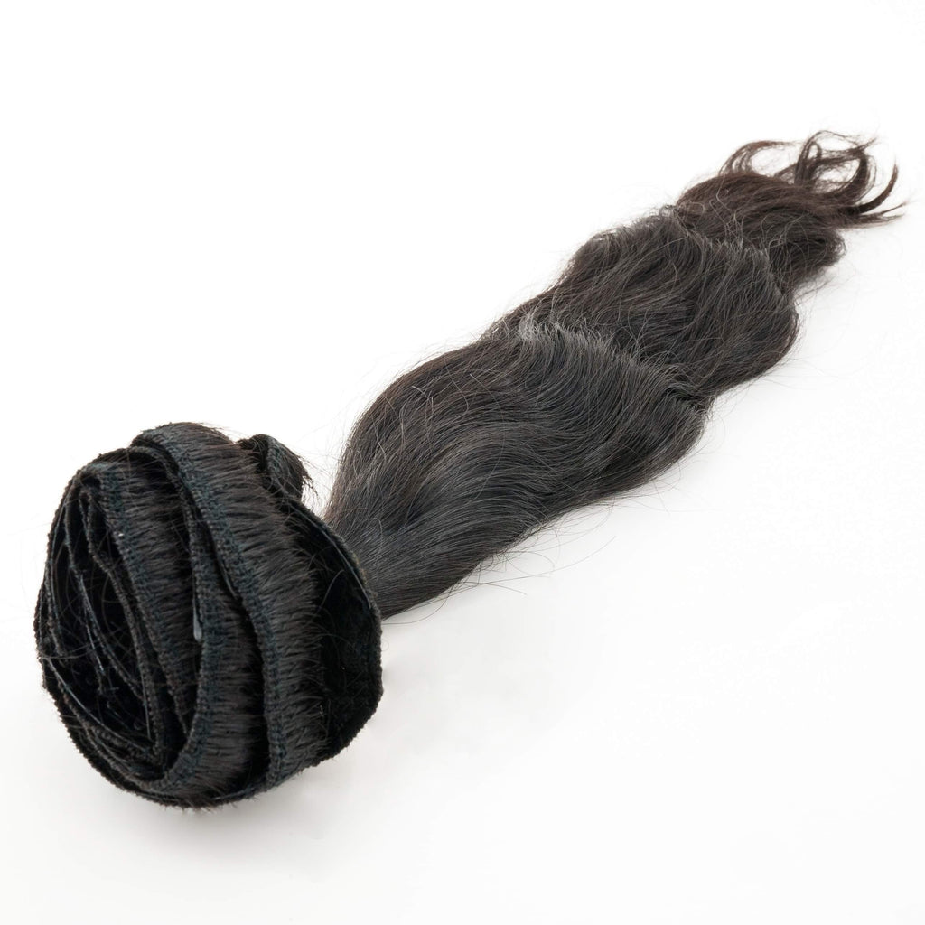 Expensive Indian Wavy Natural Black Clip-In Extensions