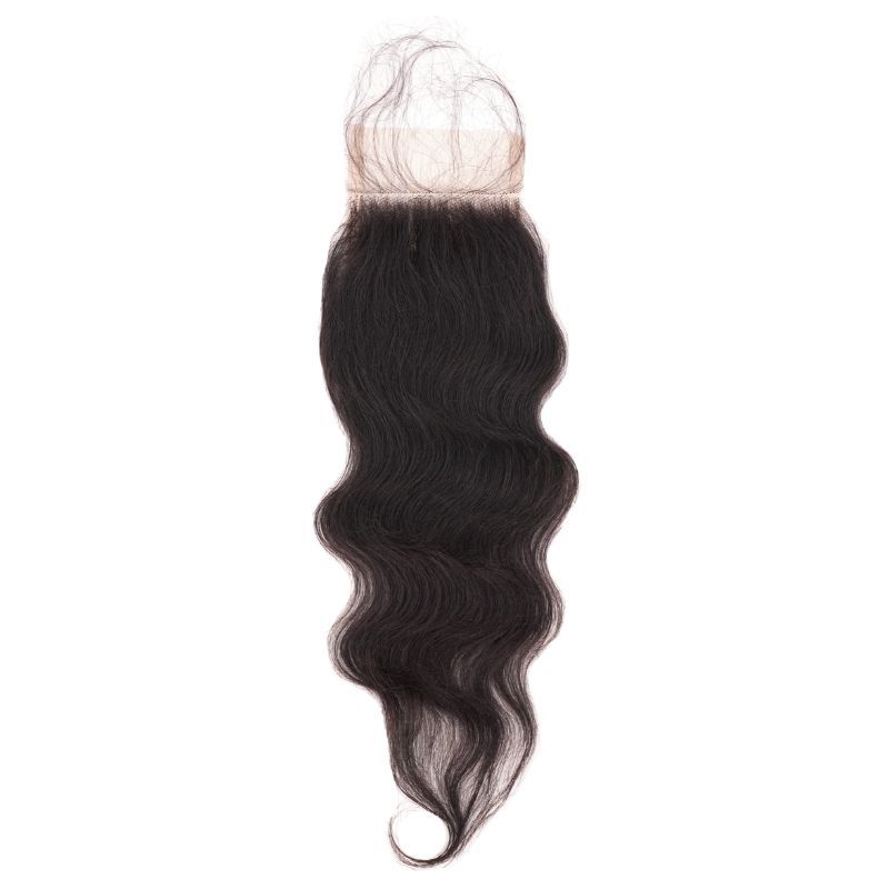 Rawwwther Raw Indian Curly Transparent 5"x5" Closure
