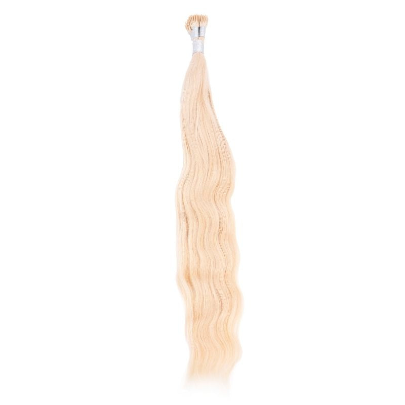 Expensive Indian Wavy Blonde I-Tip Extensions