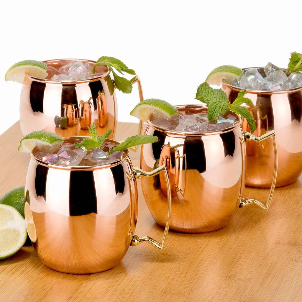 Solid Copper Moscow Mule Mugs - Smooth