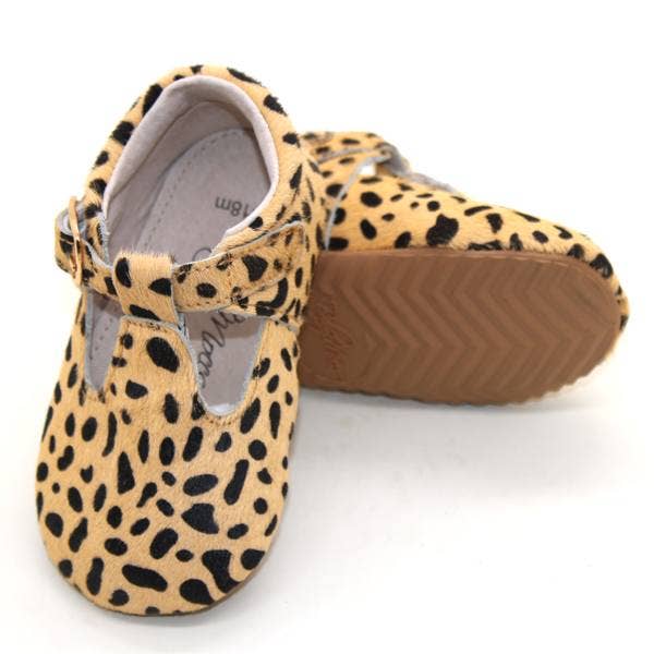 Classic Mary Jane T-Bar Baby Moccasin - Leopard 12-18 Months