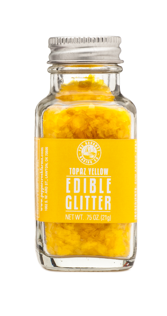 Topaz Yellow Edible Glitter 0.75 Oz.