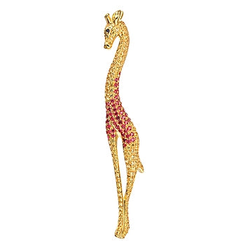 TAY 18kt gold & stones Giraffe