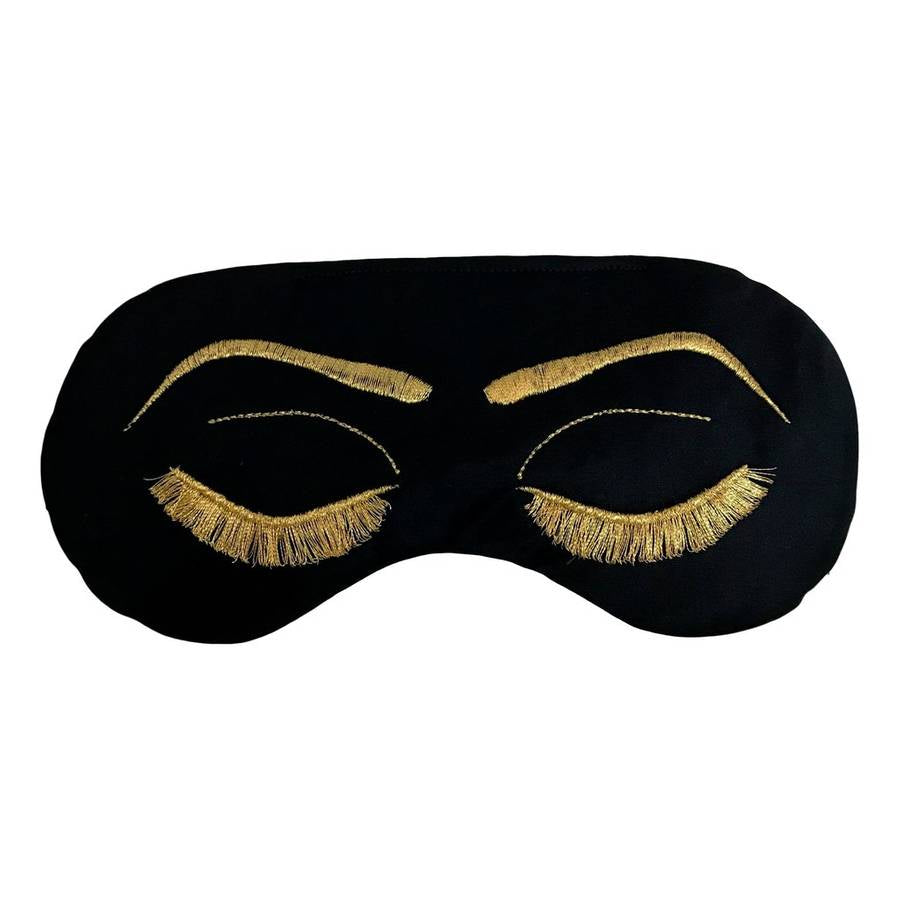Vintage Glam Eyelashes Satin Sleep Mask (wide selection)