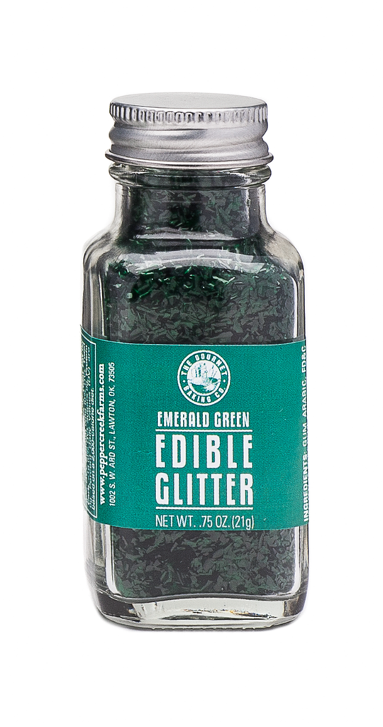 Green Emerald Edible Glitter 0.7 Oz.