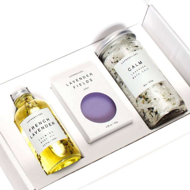 Calm Lavender Essential Kit. All Natural SPA Gift Kit.