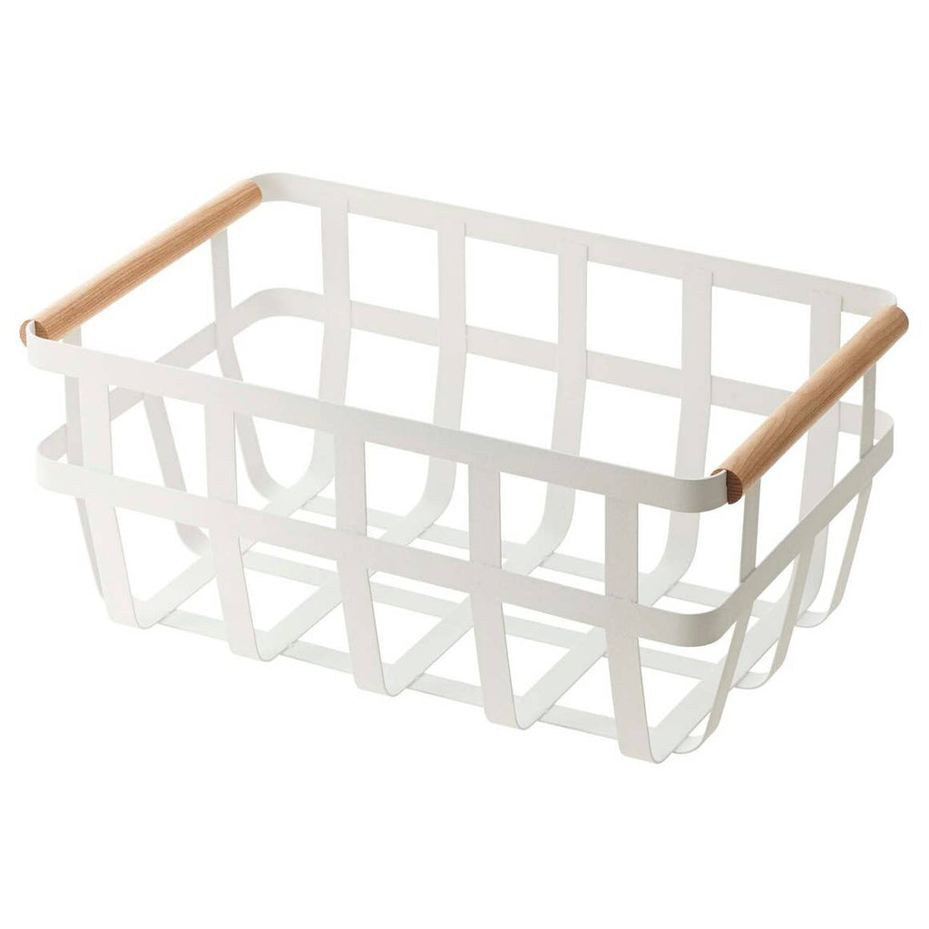 Tosca Dual Handle Storage Basket White