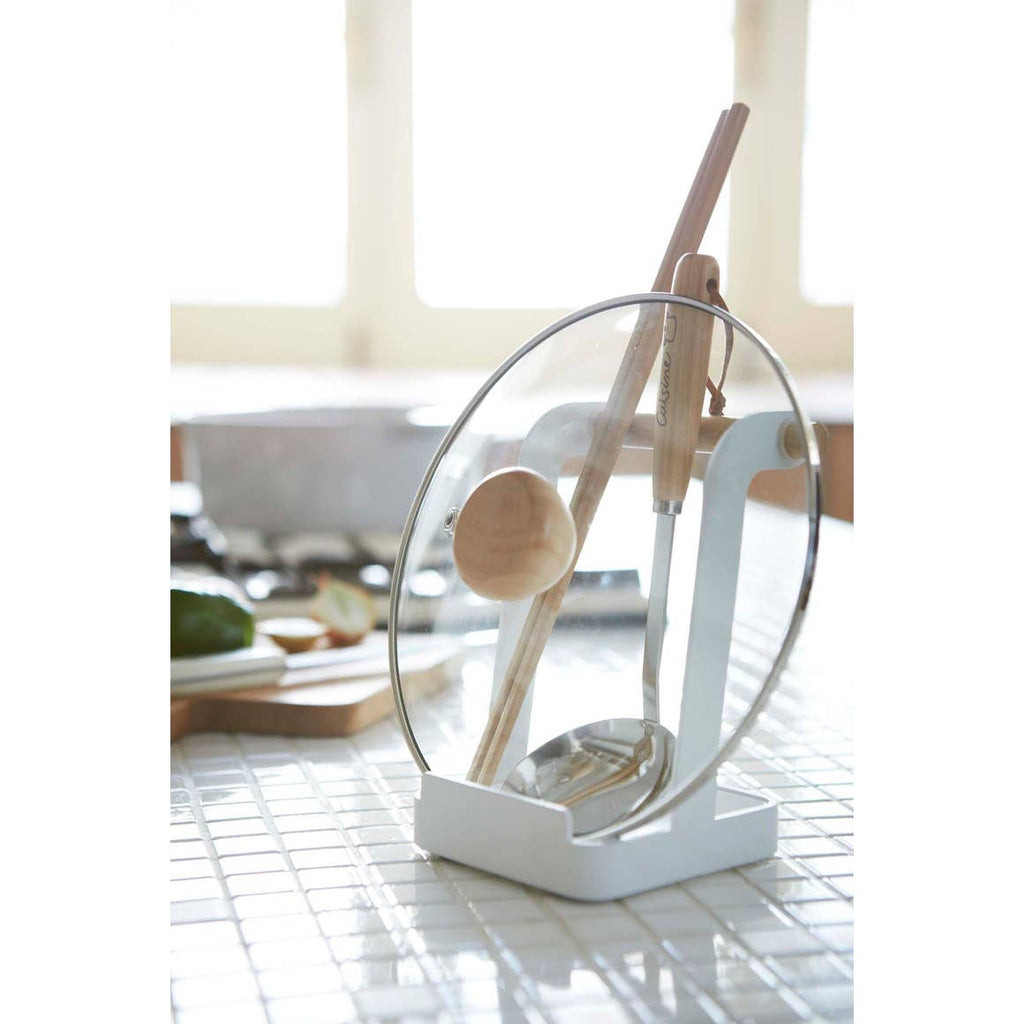 White Tosca Ladle and Lid Stand