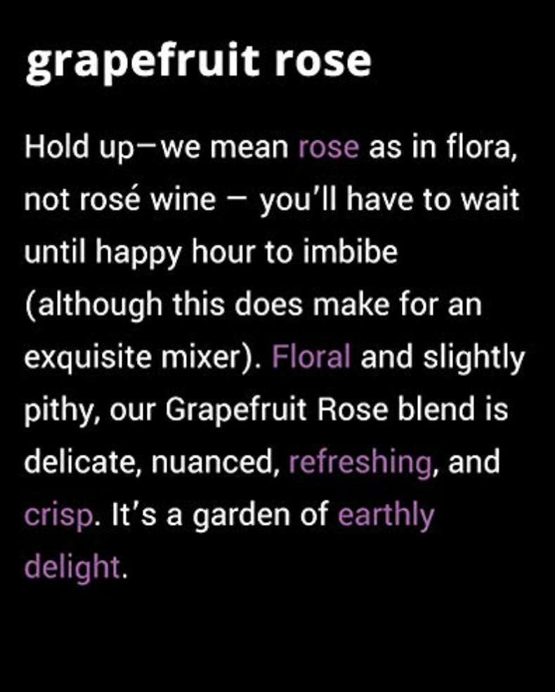Grapefruit Rose Organic Sparkling Botanical Water