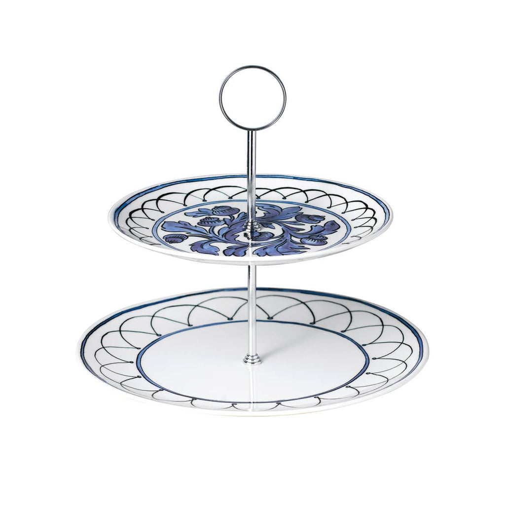 Blue Bird - Two Tiered Cake Stand