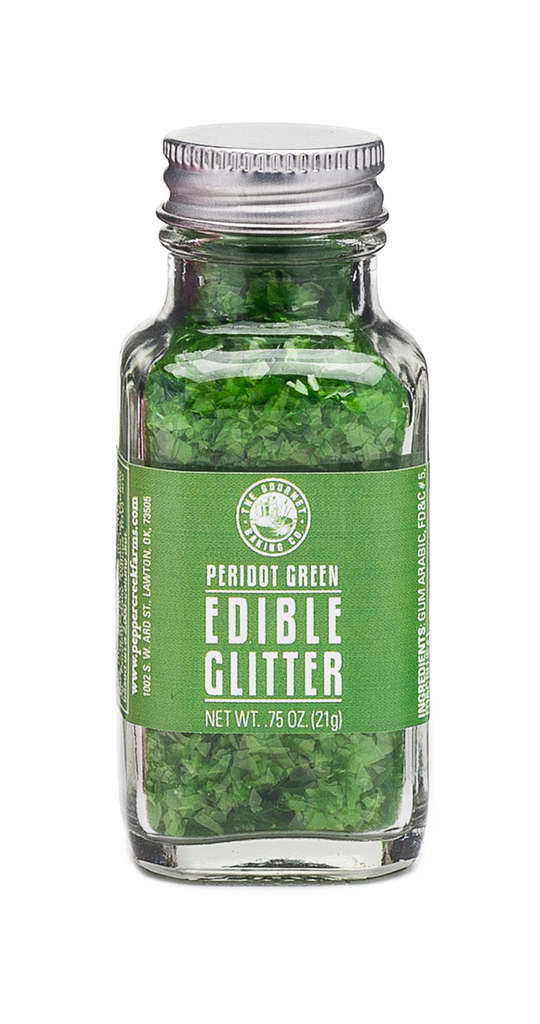 Green Peridot Edible Glitter 0.75 Oz