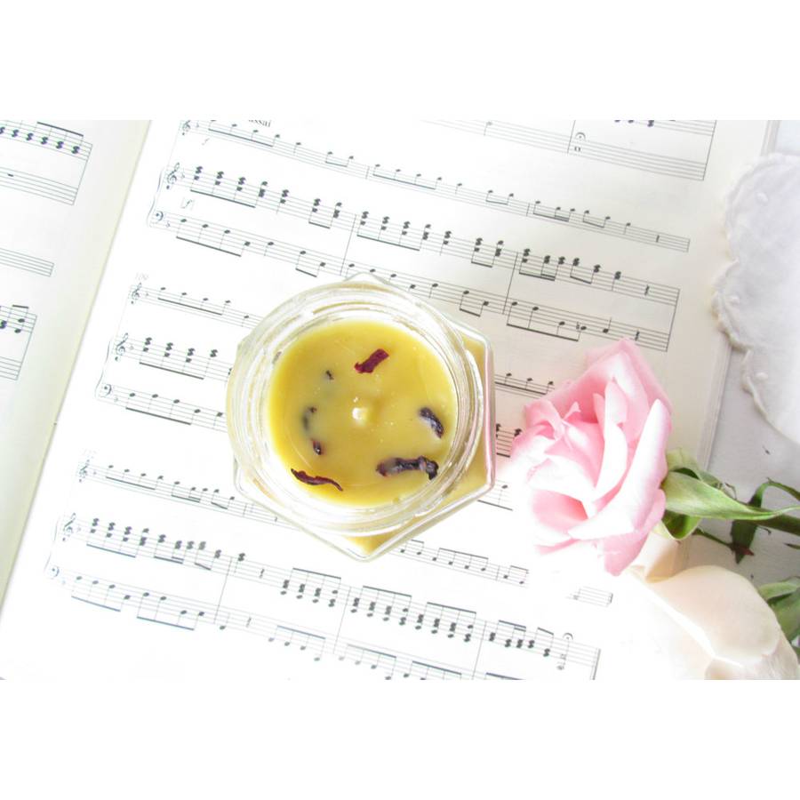Soothing Rose Hibiscus Sheep Milk Beeswax Candle
