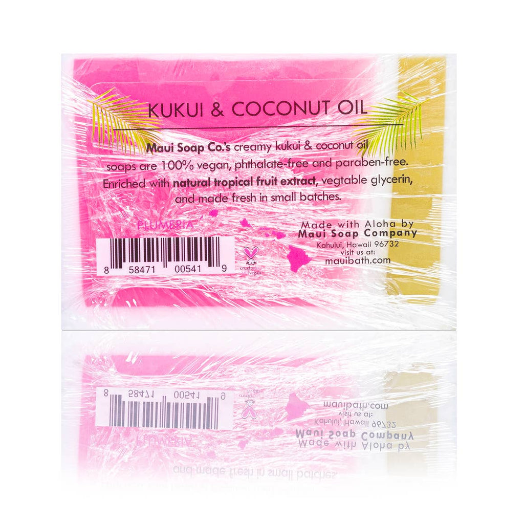 Plumeria Bar Soap with Kukui & Coconut Oil 6oz