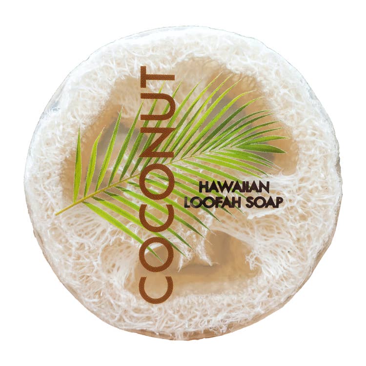 Coconut Sea Salt & Kukui Exfoliating Loofah Soap 4.75oz -