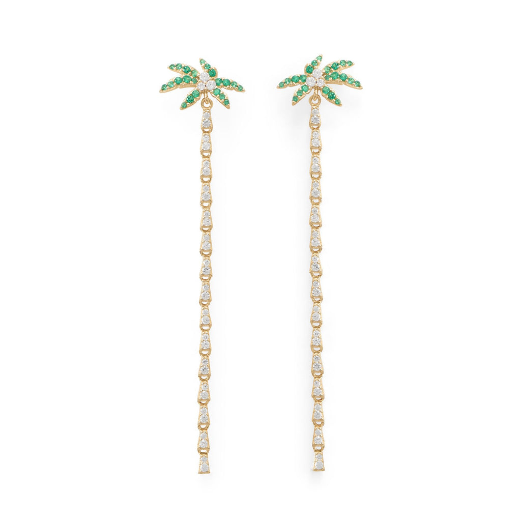 PretTAY Palm Tree Gold Dipped Earrings