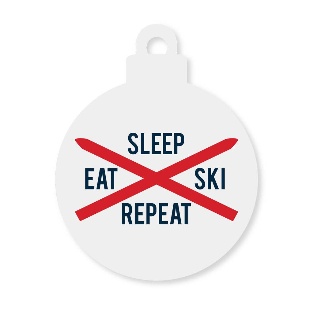 Christmas Tree Ornament-Eat, Sleep, Ski