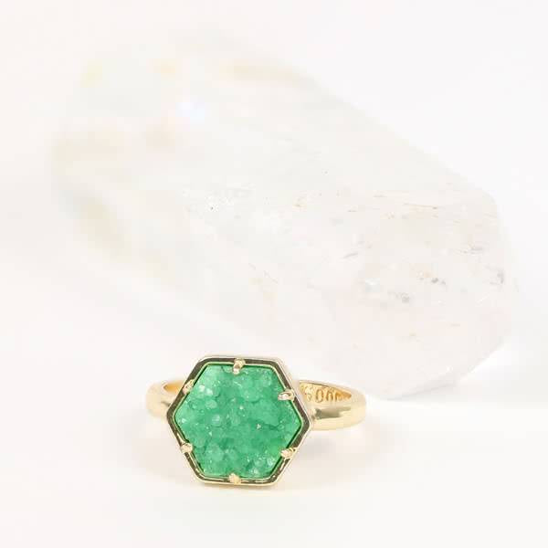 Emerald Druzy Geode Ring Bath Bomb