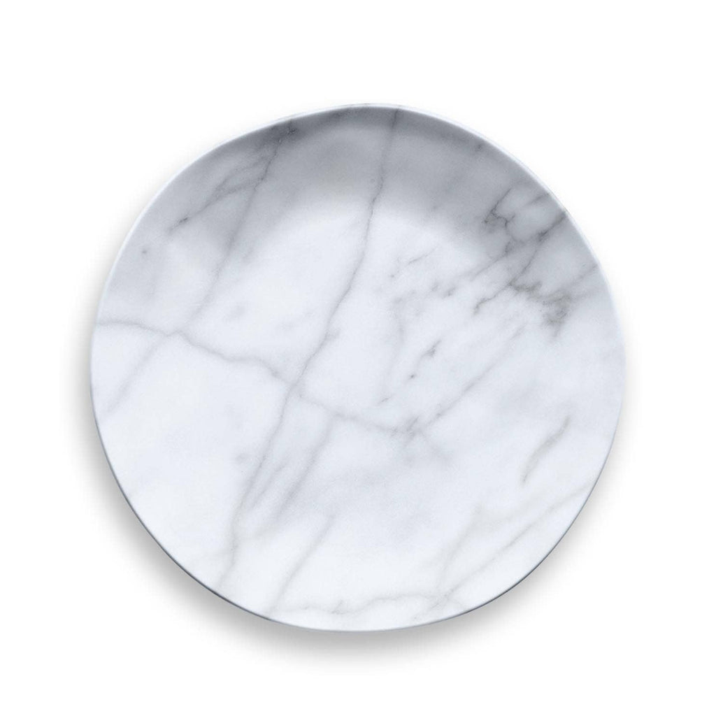 Carrara Marble-ish Poolside Dinner Plate 10.5" Melamine