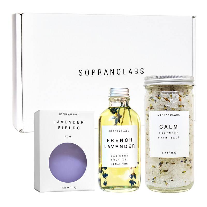 Calm Lavender Essential Kit. All Natural SPA Gift Kit.