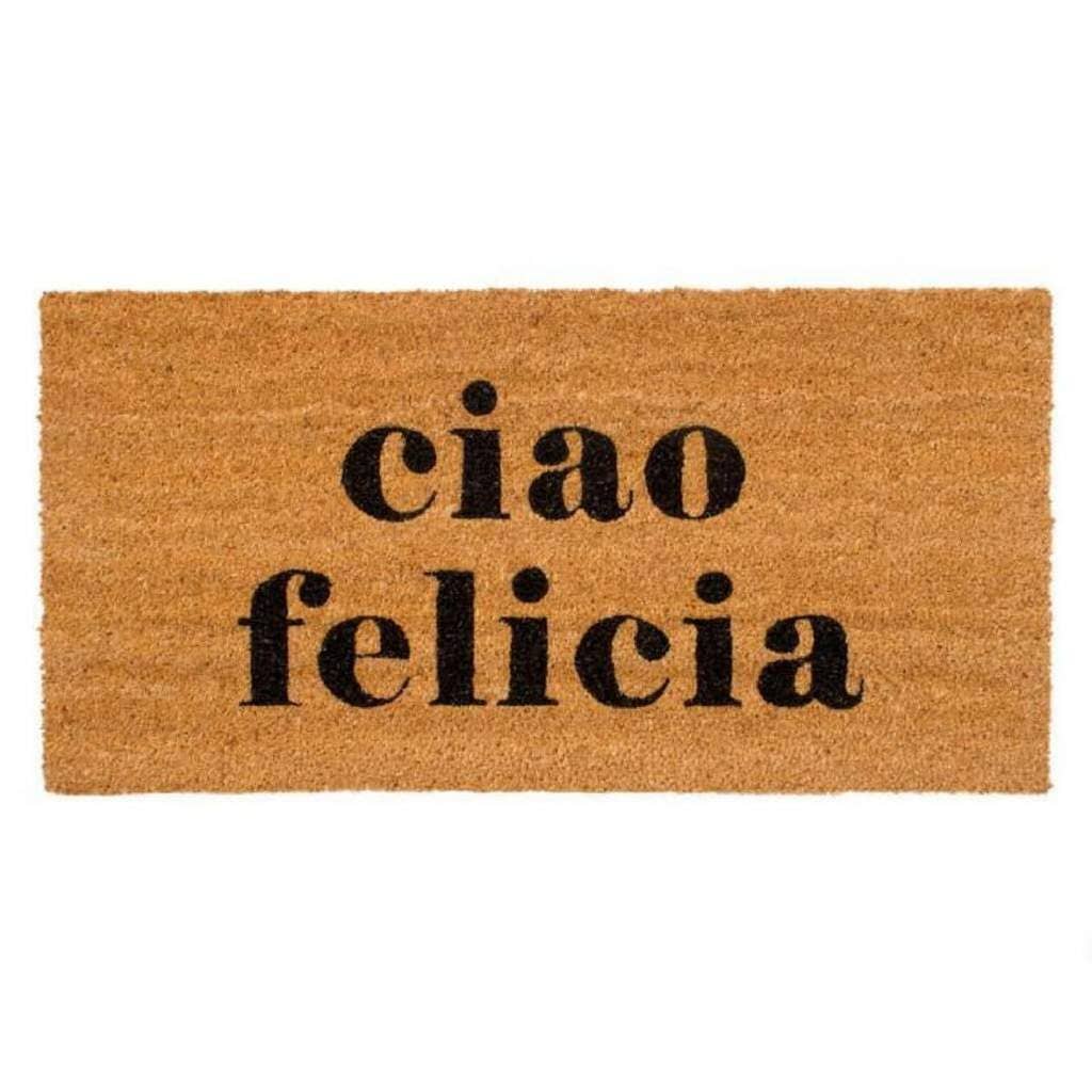 Coir Floor Mat - "Ciao Felicia"