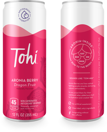 Tohi Aronia Berry Beverage Dragon Fruit Flavor