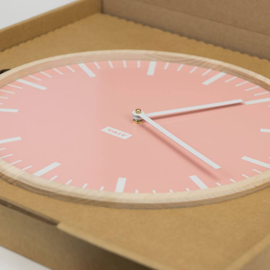 Rose Solid Maple and Aluminum Wall Clock