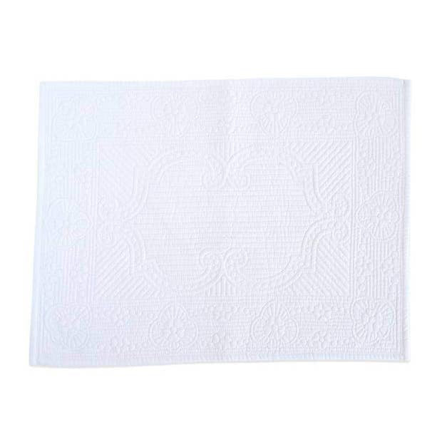 Villa Quilted Placemats Ivory, Set of 6