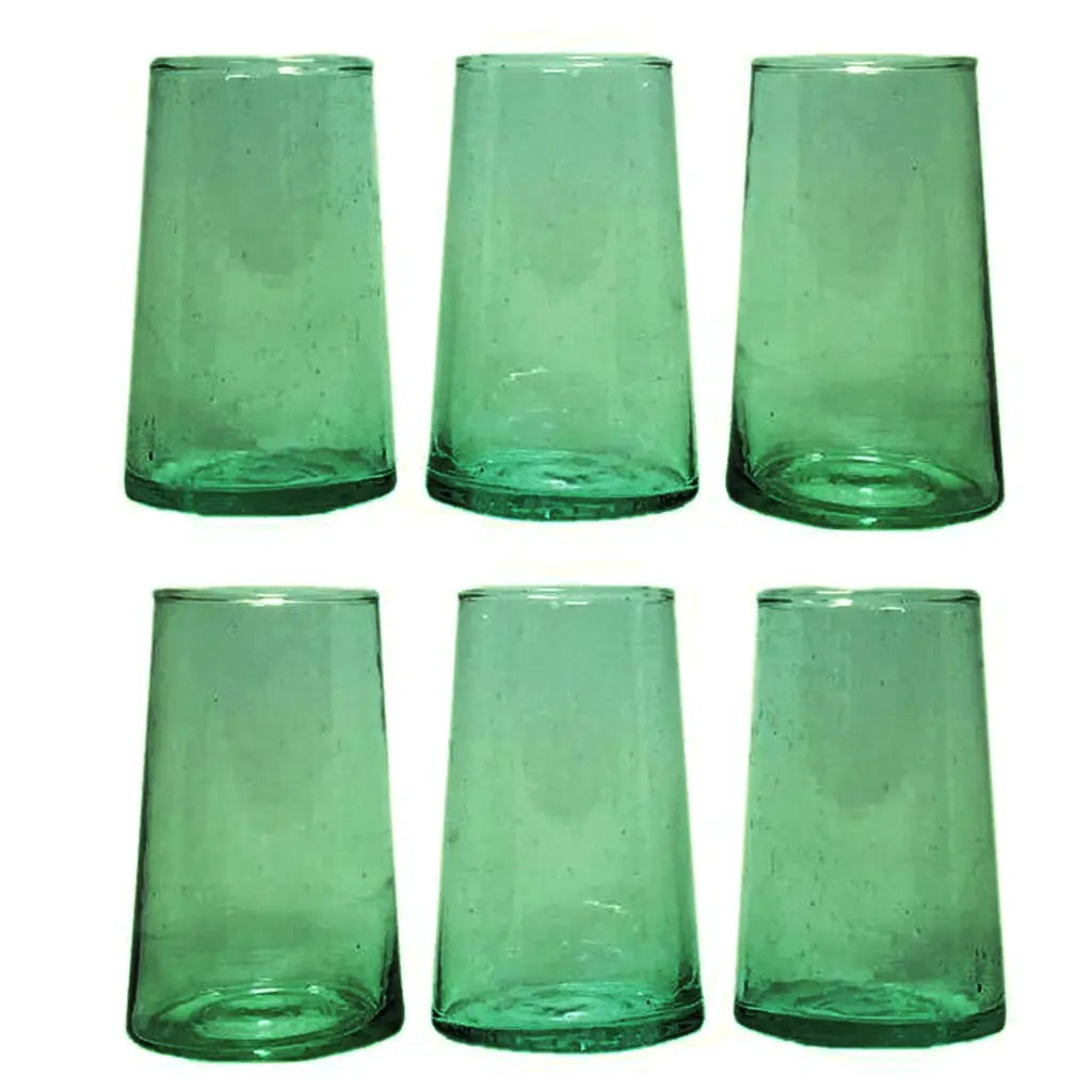 Far Drinking Glasses, Green (Set of 6)