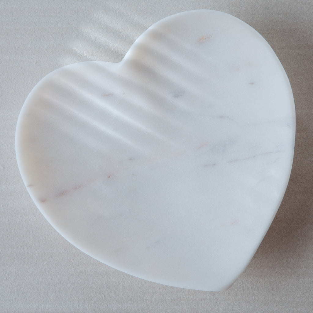 Marble Heart Dishes, Set 4