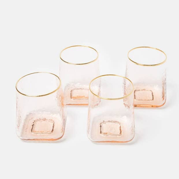 Celine Medium Rose Pink Glassware - Set of 6