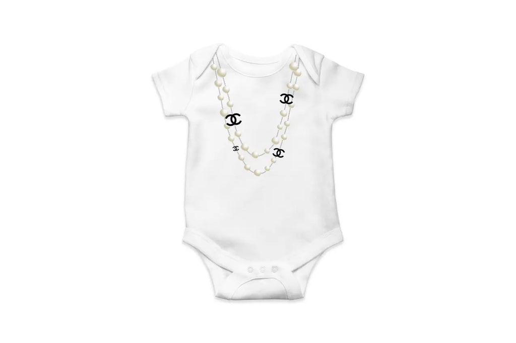 Baby Onesie - Pearl Necklace