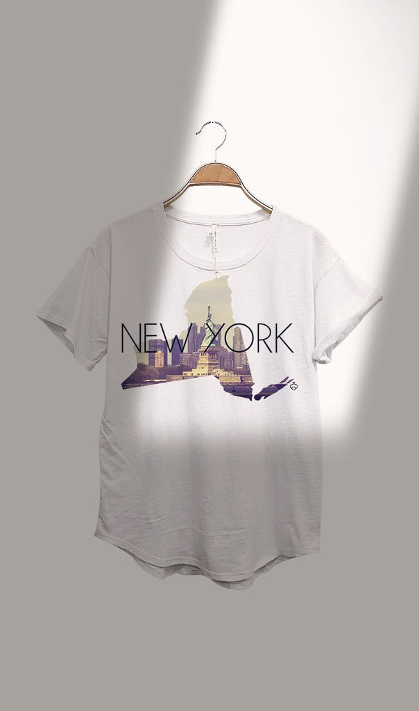 NEWYORK MAP ON HER DAY T